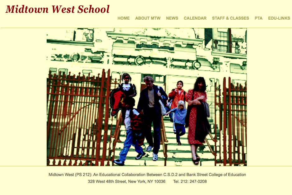 web design for a new york city elementary school
