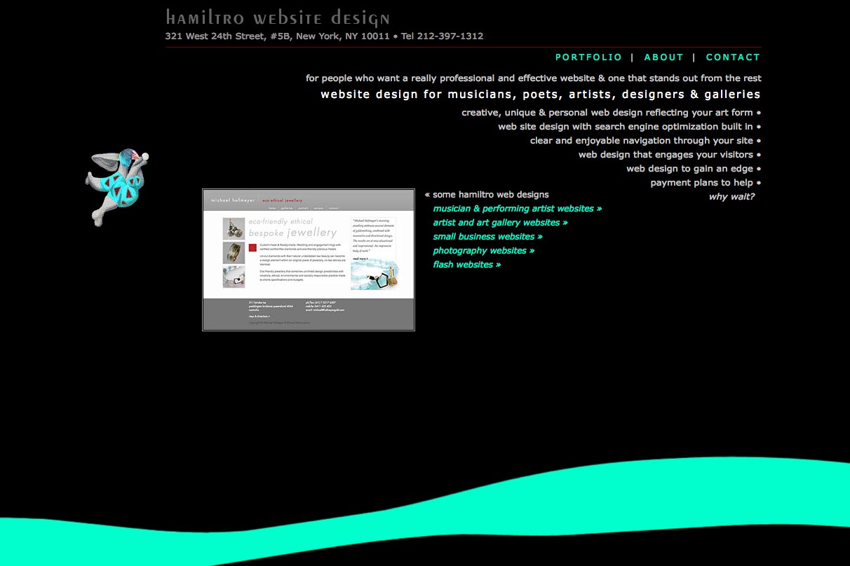 early web design for a web design company