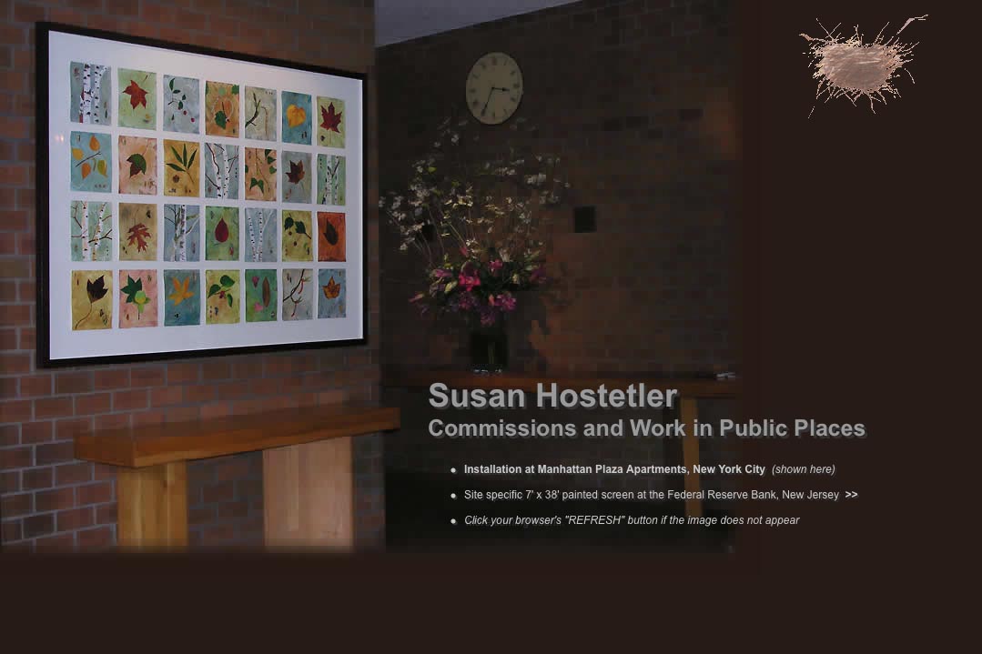 web design for a mixed media artist - commissions page