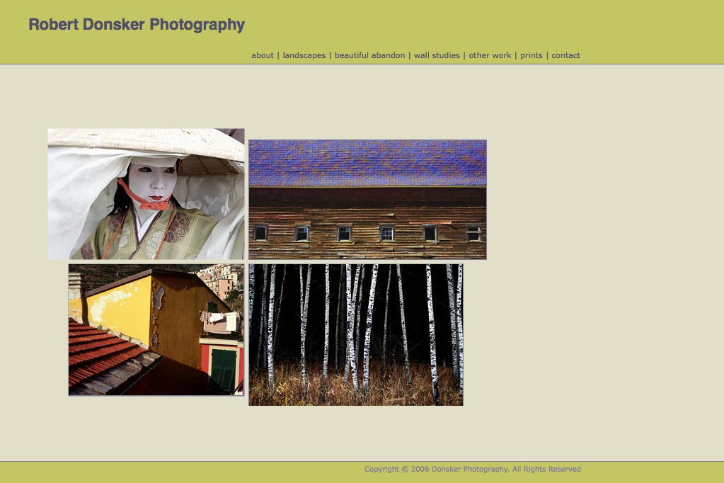 web design for a photographer