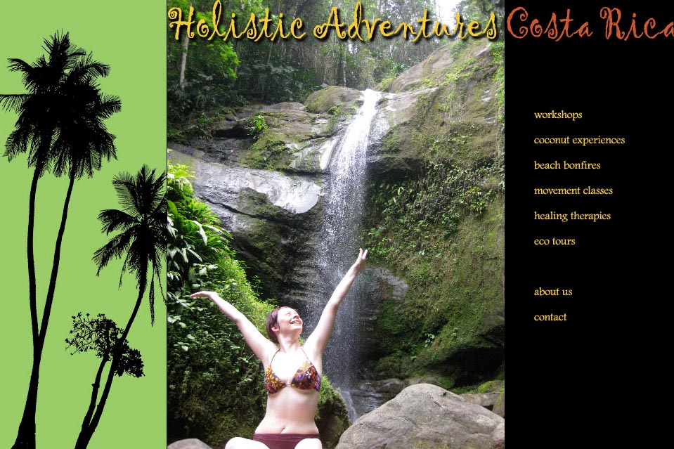 web design for a yoga resort in costa rica