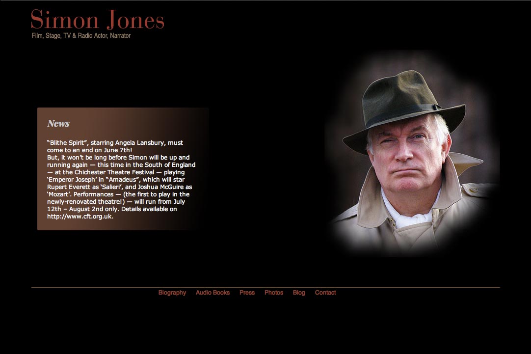 actor website by creative website design company in New York