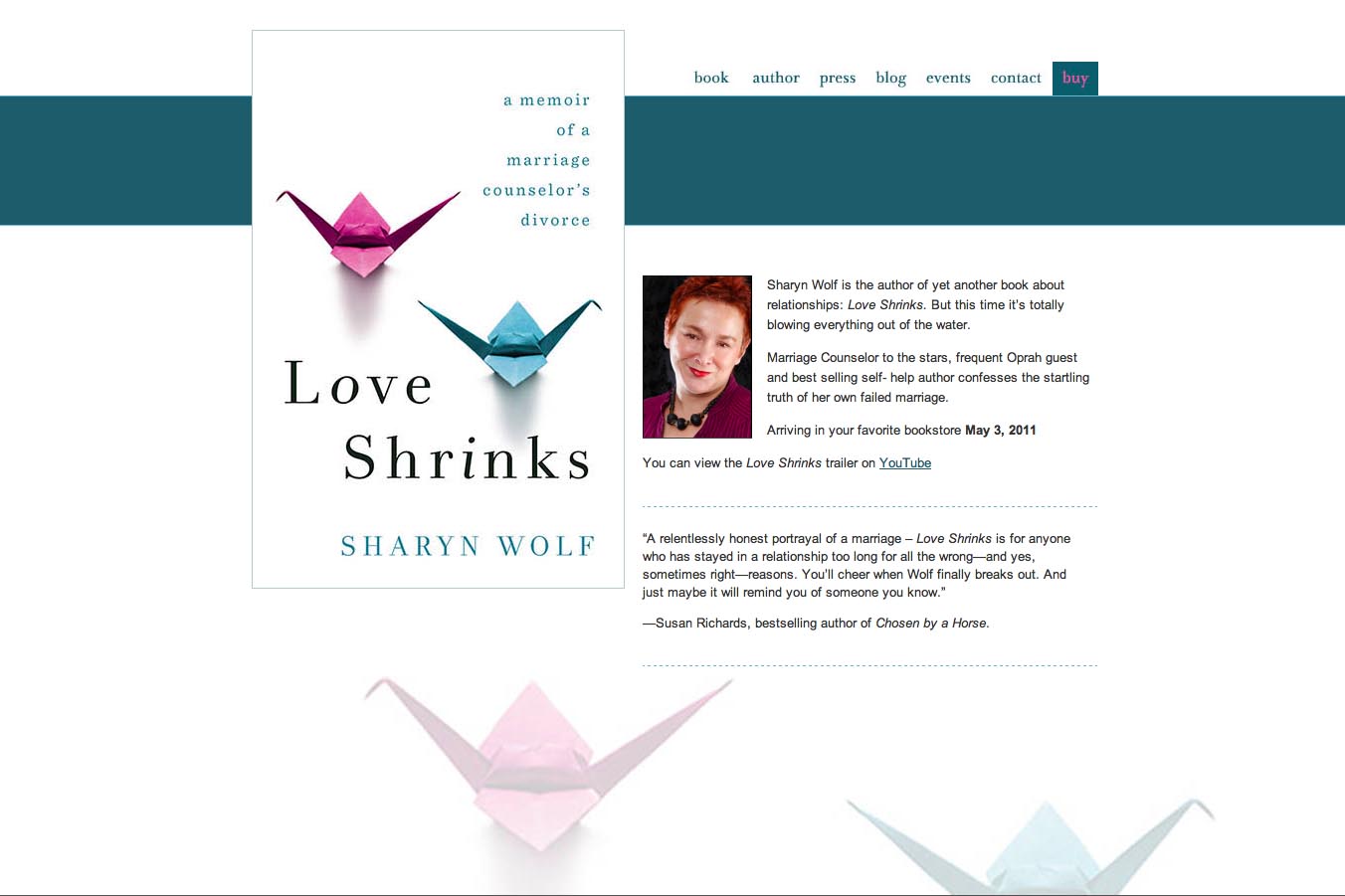 web design for a book by a relationships therapist