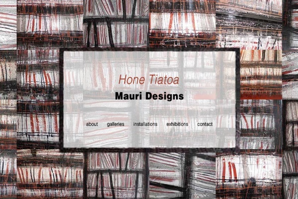 website design for a Maori artist