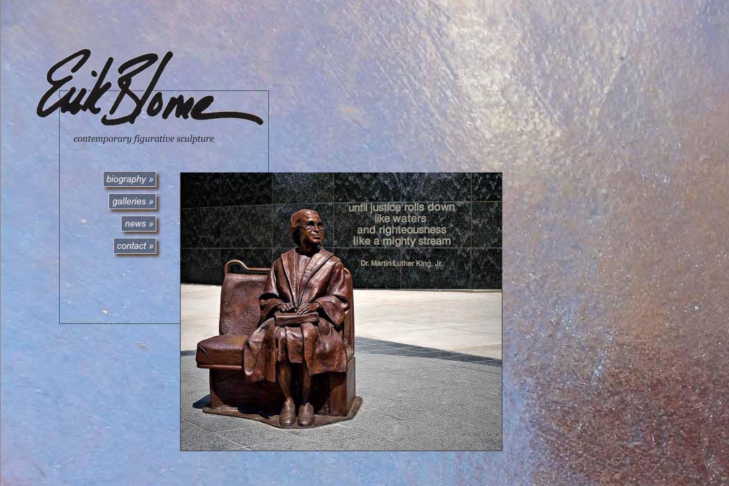 web design for a figurative sculptor