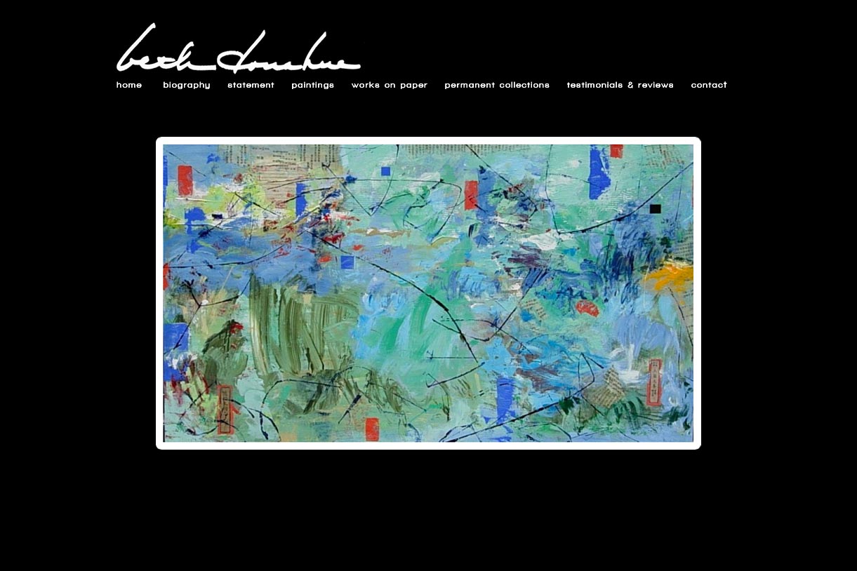 web design for an abstract artist