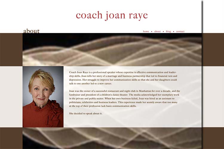 web design for a motivational coach