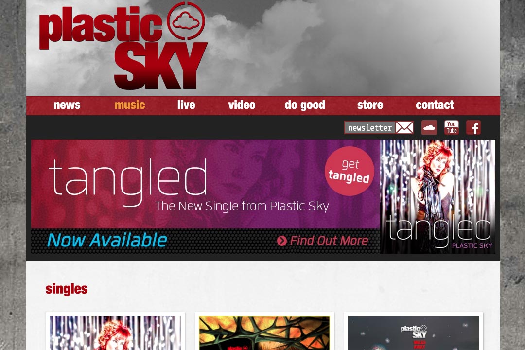 web design for a singer - music page