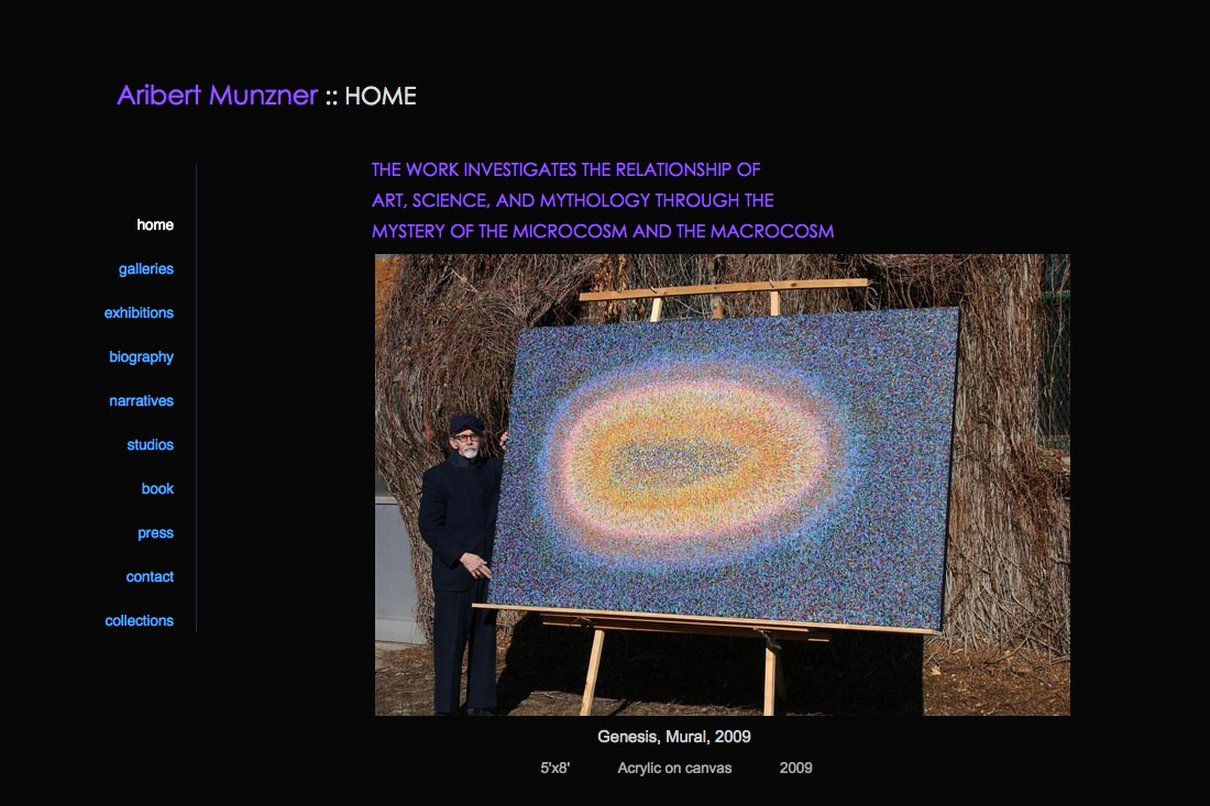 web design for a mature artist