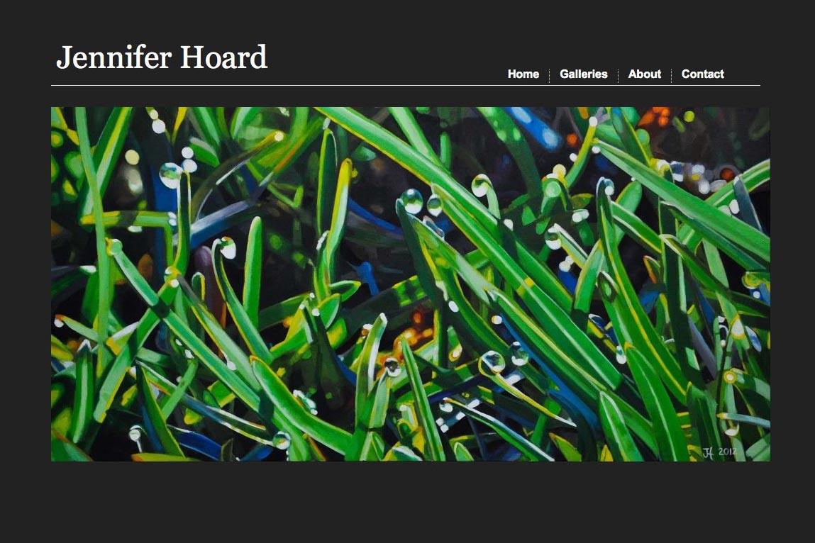 web design for an emerging artist