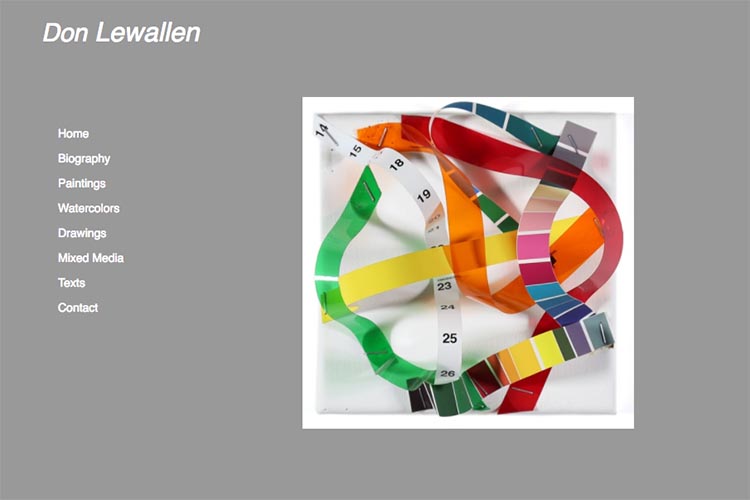 web design for abstract artist