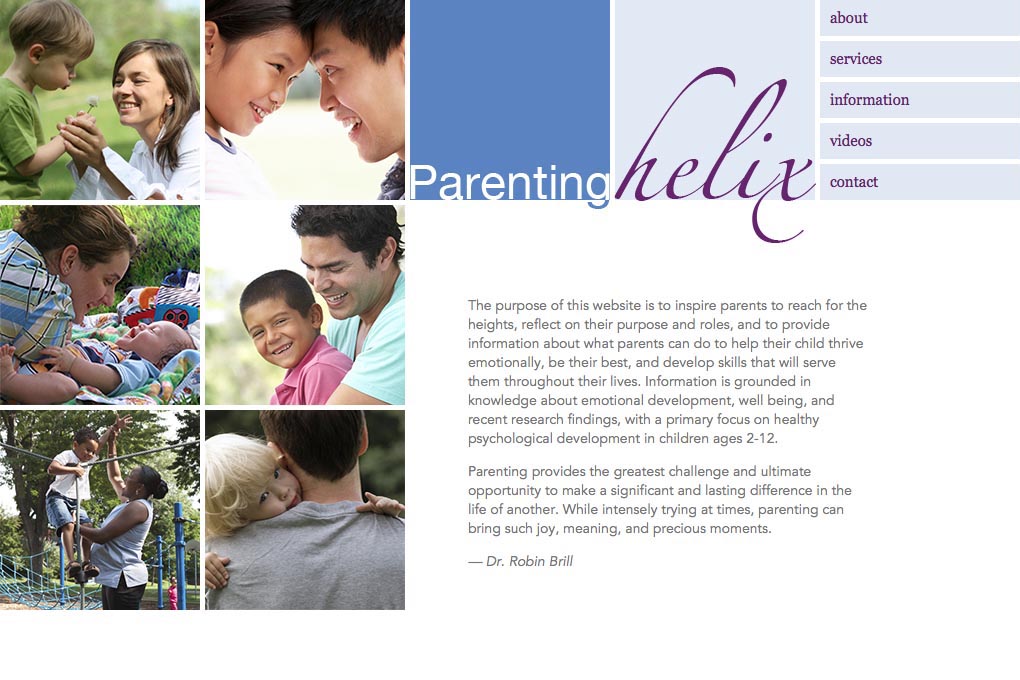 web design for a child psychologist and therapist