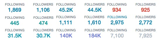 twitter follower statistics