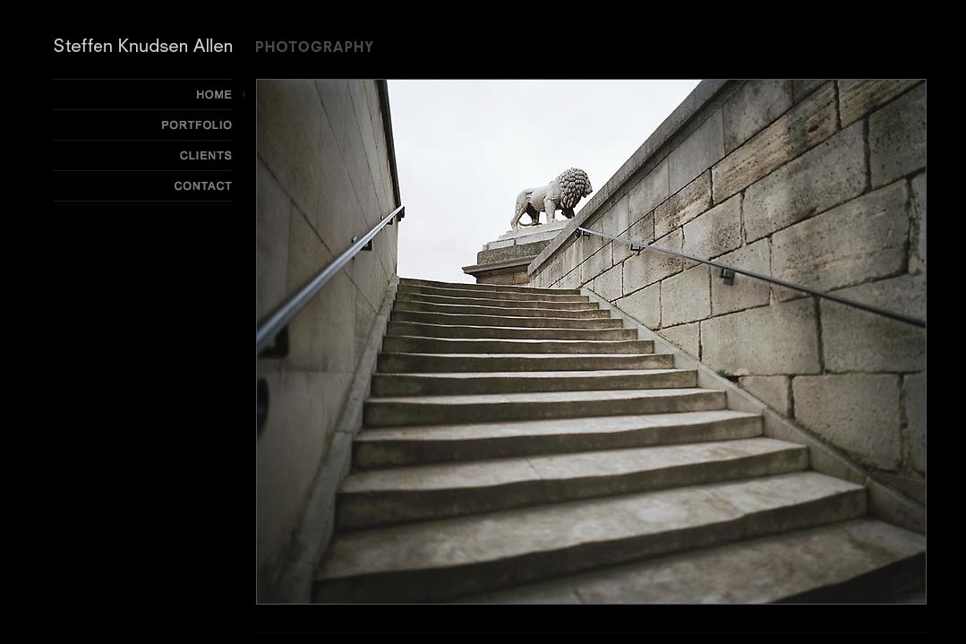 web design for a photographer - steffen knudsen allen