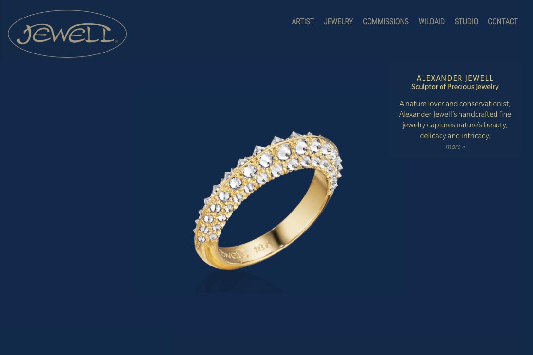 web design for an artisan-jeweler