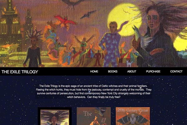 web design for a graphic novel author and illustrator