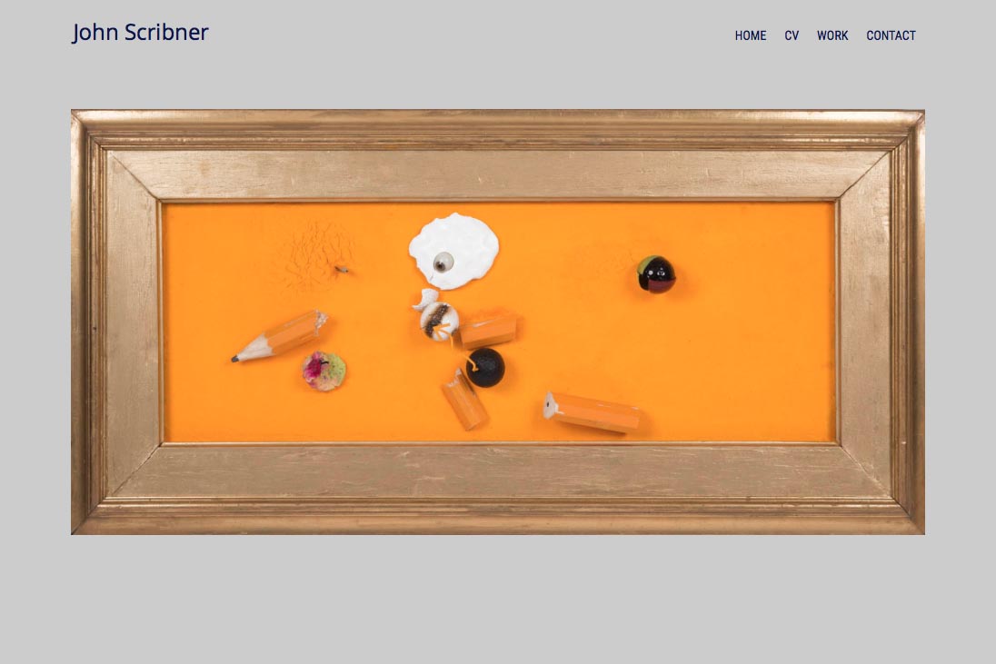 web design for an assemblage artist