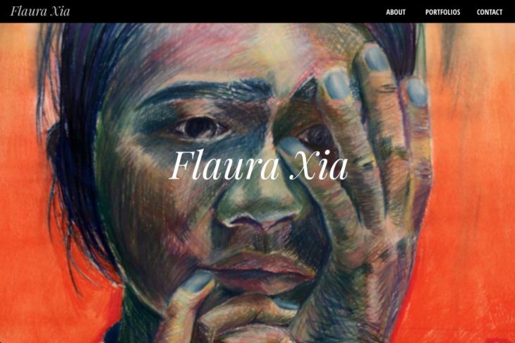 web design for an artist: flaura xia