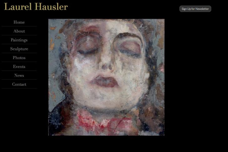 web design for an artist: laurel hausler