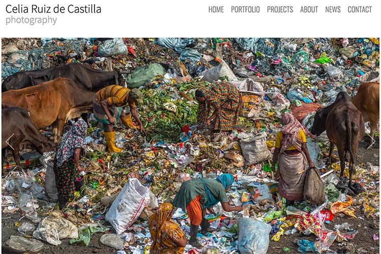Bespoke website design for a photographer - Celia Ruiz de Castilla