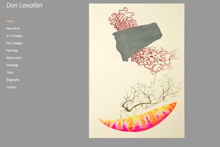 web design for an American abstract artist