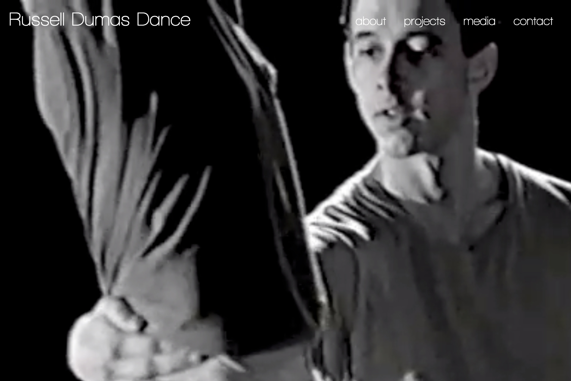 website design for dancer russell dumas