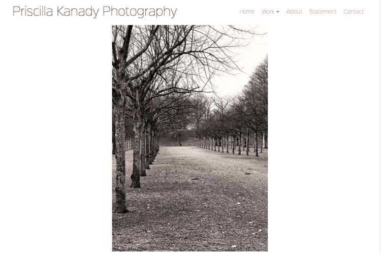website design for a photographer