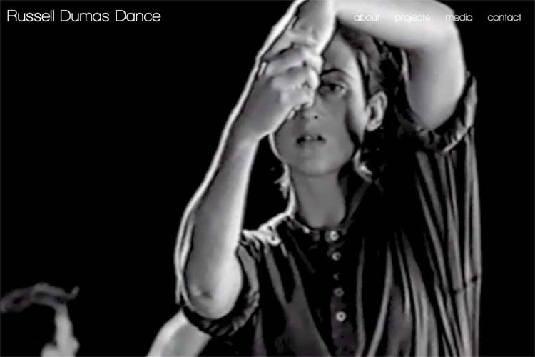 website design for a dancer and choreographer