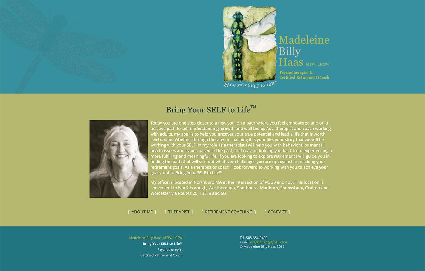 website design for a therapist - Billy Haas