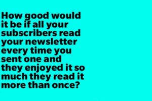 Feedback on your newsletter