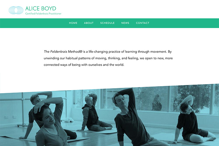 Web design for a Feldenkrais® Practitioner