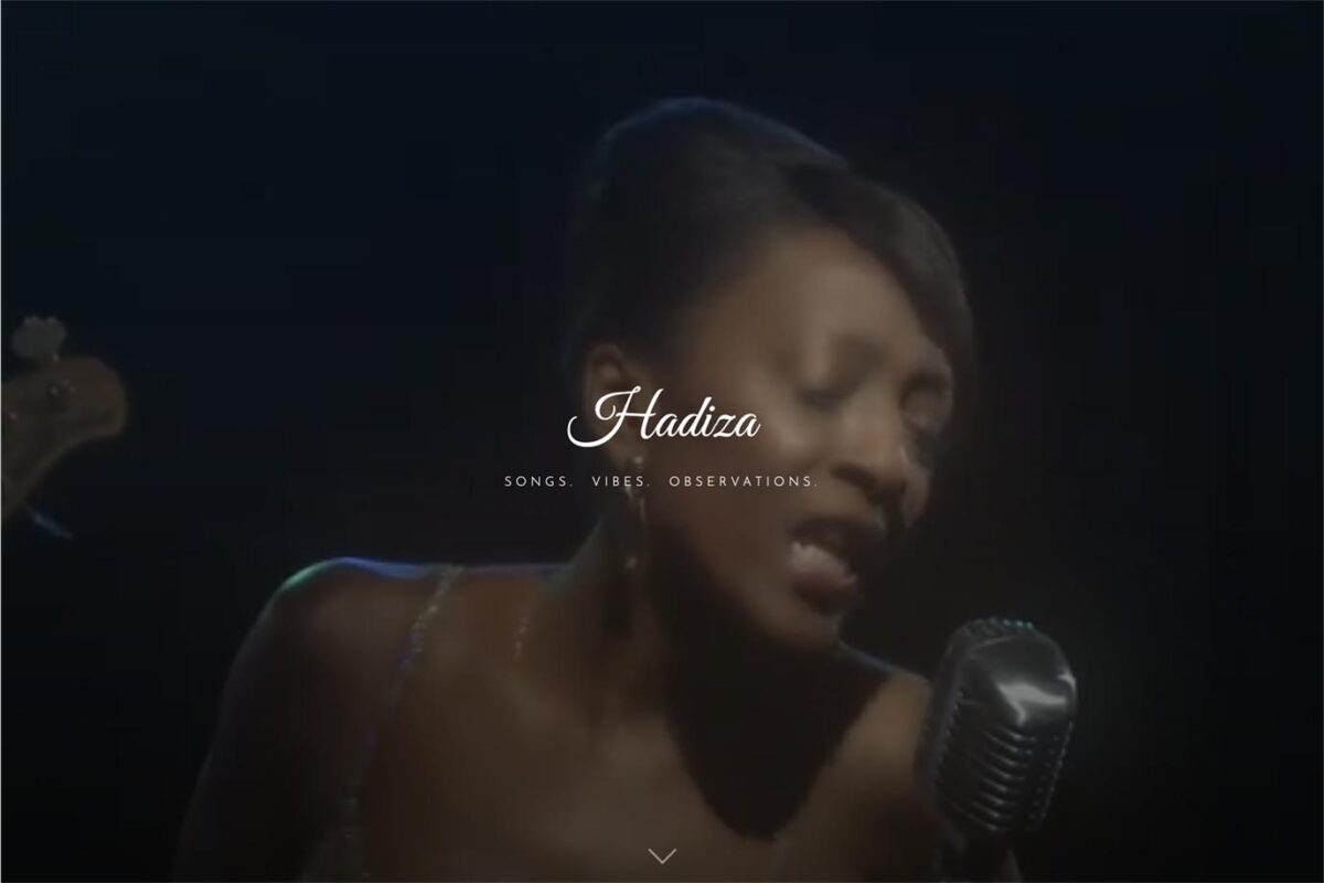 website design for a jazz-funk singer songwiter