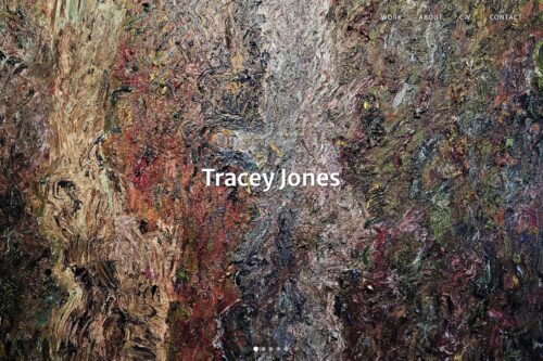 Website design for an American abstract artists (TJ) - home page